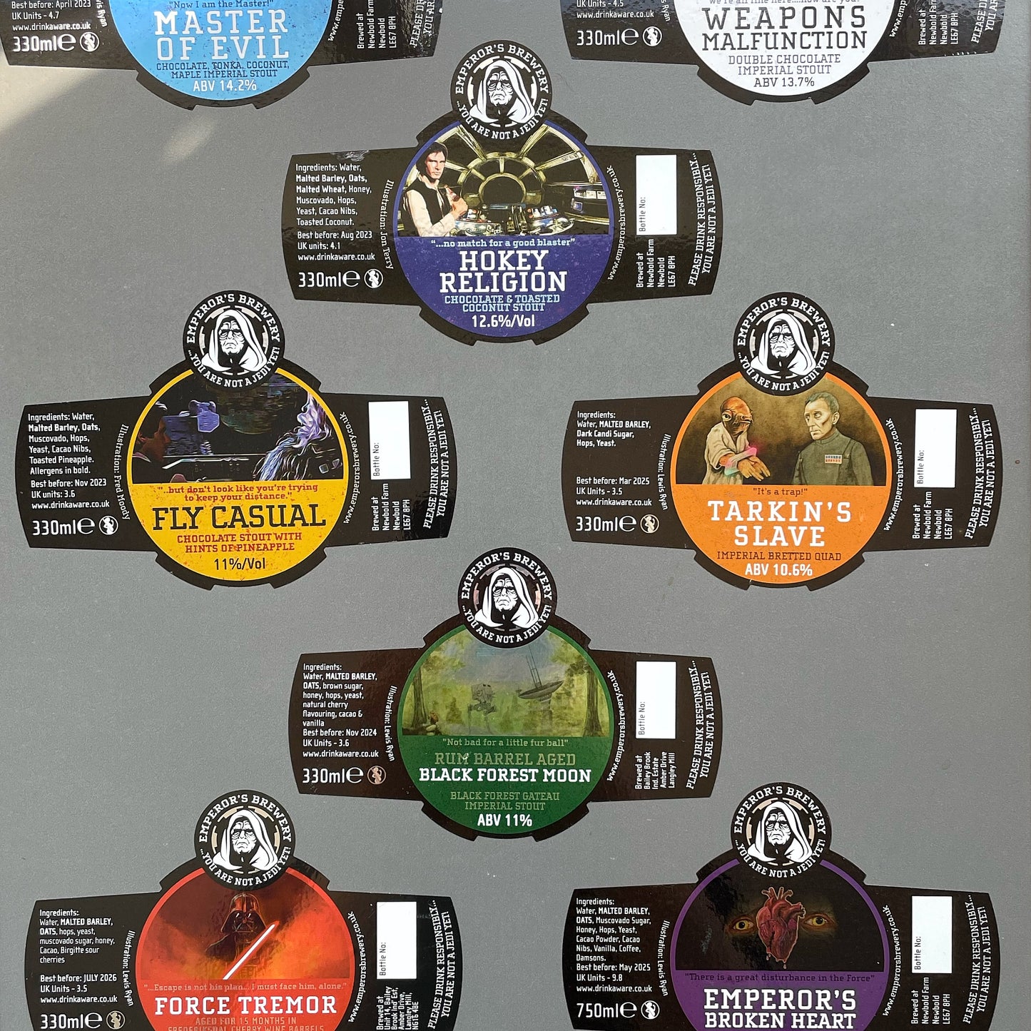 Emperor’s Beer Label Set